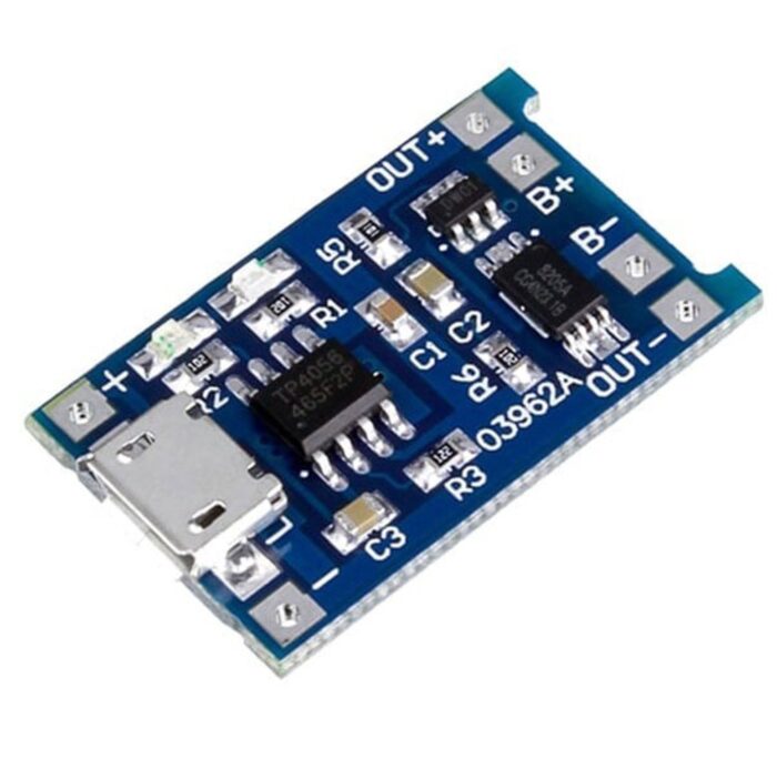 ⁦BMS 3.7v- 1S/1A  - micro usb⁩ - الصورة ⁦2⁩