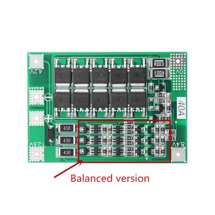 ⁦دائره شحن بطاريه ليثيوم  balance 3S/40A bms⁩ - الصورة ⁦2⁩