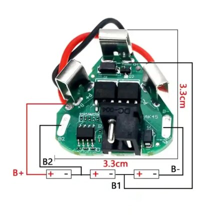 BMS 12.6v-3s/8A-للمفكات الكهربائيه اللاسلكي