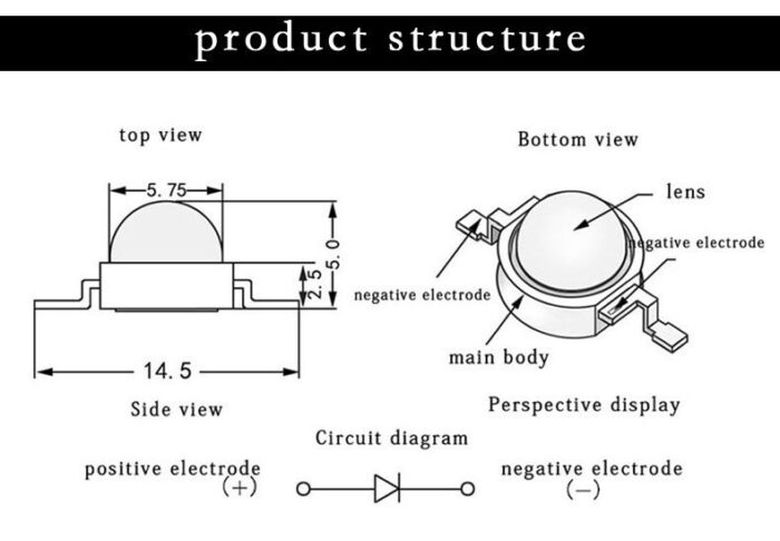 ⁦Led 1w/3.7v لمبه ليد(ابيض دافئ)⁩ - الصورة ⁦5⁩