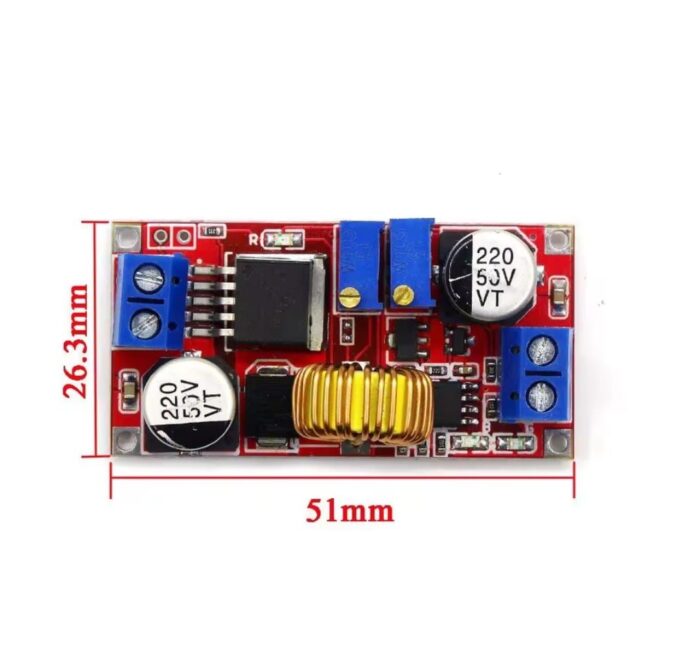 ⁦وحدة خفض جهد وتيار مستمر (DC-DC Step-Down Buck Converter) تعتمد على شريحة XL4015.⁩ - الصورة ⁦2⁩