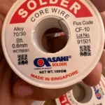 قصدير لحام أساهي Asahi سنغافوري أصلي 100G- سلك 0.6 ملم