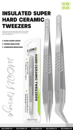 ⁦-جيفتExtra-sharp non-magnetic ceramic tweezers - straight tip IS-50⁩ - الصورة ⁦2⁩
