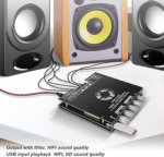 ⁦وحده مكبر صوتGoshyda TDA7498E Amplifier Board 160W×2+320W 2.1CH Subwoofer Amplifier Module with Treble Bass Control AUX USB Inputs 15V-36V⁩ - الصورة ⁦10⁩