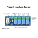 ⁦📡 وحدة تحكم لاسلكية ريليه رباعية (4 قنوات) مع هوائي | 4-Way Relay Module with Antenna⁩ - الصورة ⁦4⁩