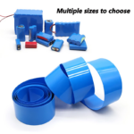 1متر شيرنك pvc -غلاف انكماشي حراري من البلاستيك (PVC Heat Shrink Tubing/Sleeve) باللون الأزرق