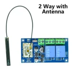 📡 وحدة تحكم لاسلكية ريليه ثنائية (2 قناة) مع هوائي | 2-Way Relay Module with