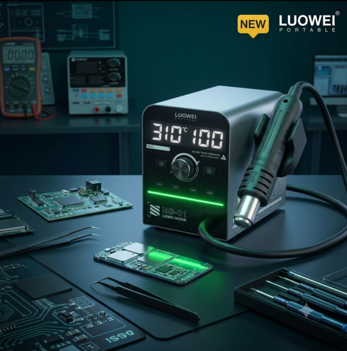 ⁦​🔥 هوت اير احترافي للاعمال الشاقة : LUOWEI HG-01 🔥⁩ - الصورة ⁦3⁩