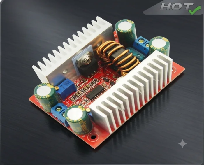 ⁦​⚡ وحدة رفع الجهد الرقمية القوية بقدرة 300 واط (300W 12A DC-DC Step-Up Boost Converter⁩ - الصورة ⁦2⁩