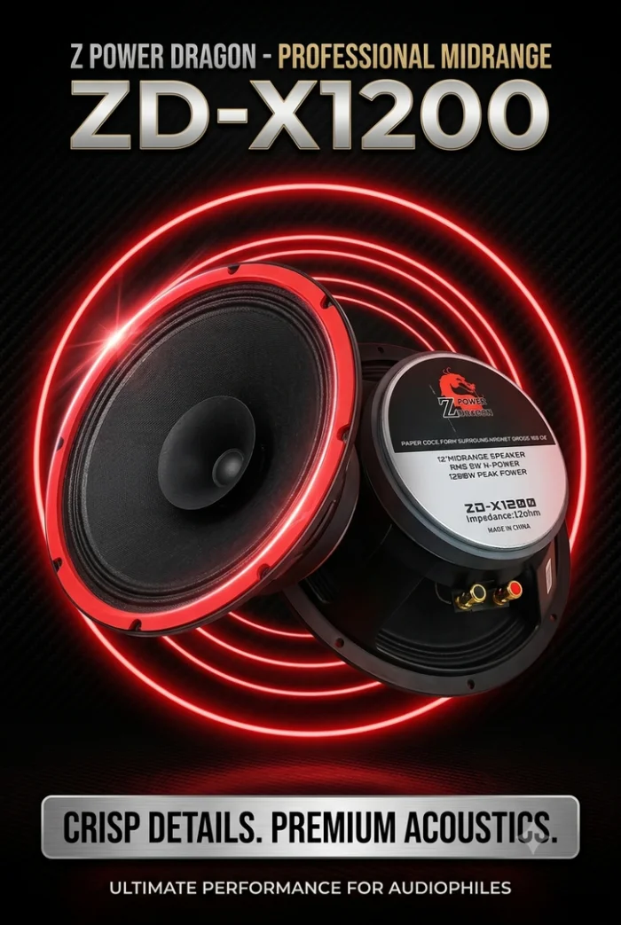 ⁦​🐉 وحش الميد رينج وصل! سماعة "12بوصه- Z POWER DRAGON ZD-X1200 الفئة الأولى للمحترفين! 🐉⁩ - الصورة ⁦2⁩