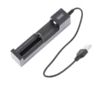 عرض لفترة محدودة شاحن بطاريات ليثيوم متعدد المقاسات قابلة للشحن منفرد 3.7v (Single Slot Li-ion Battery USB Charger)