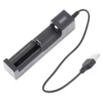 عرض لفترة محدودة شاحن بطاريات ليثيوم متعدد المقاسات قابلة للشحن منفرد 3.7v (Single Slot Li-ion Battery USB Charger)